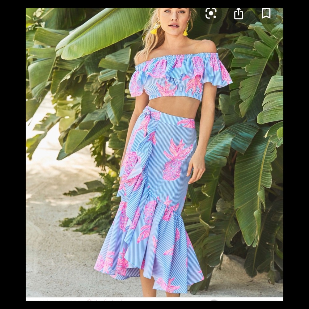 NWT LILLY PULITZER SET (top and skirt) 💙💗 🍍